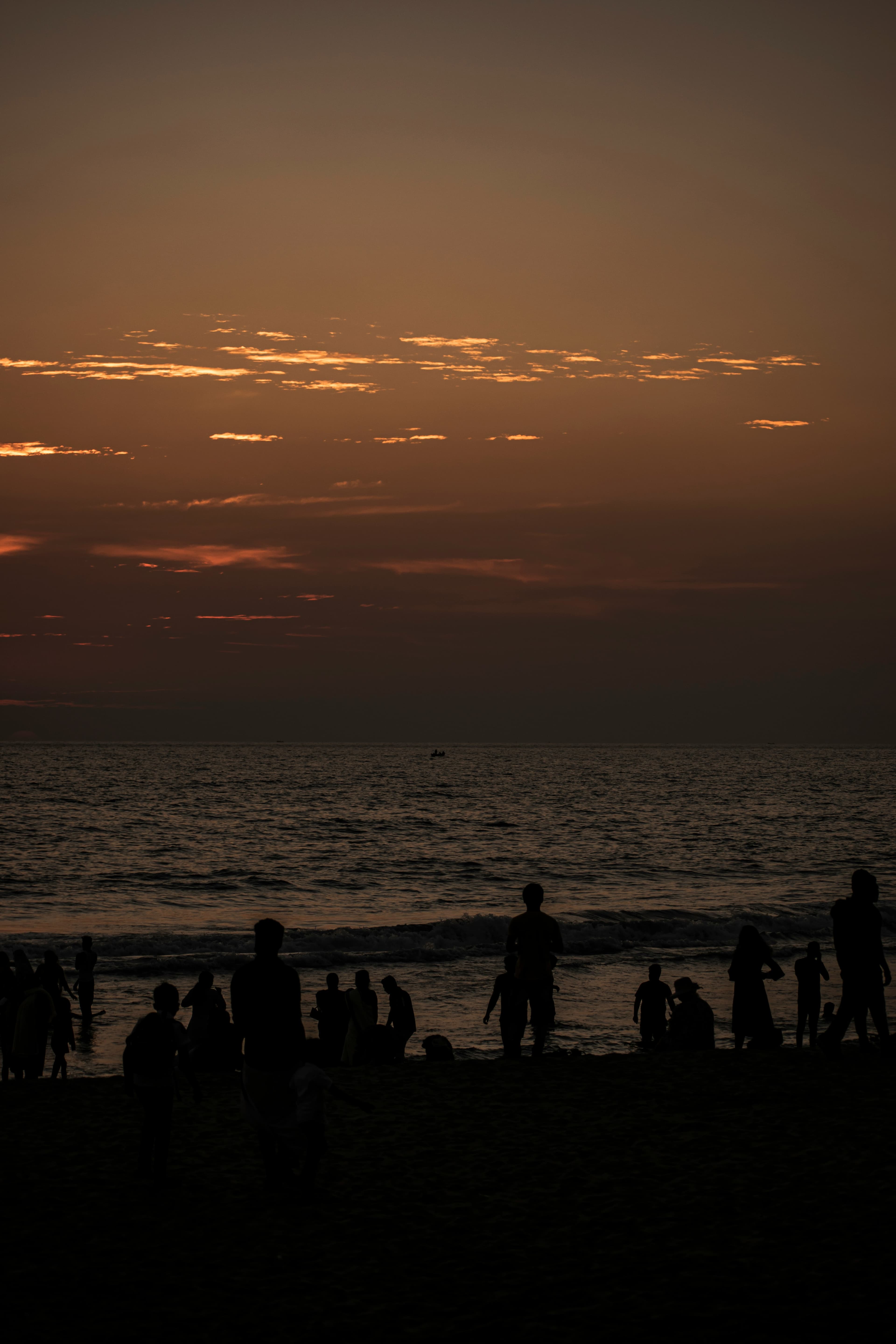 sunset at varkala beach
