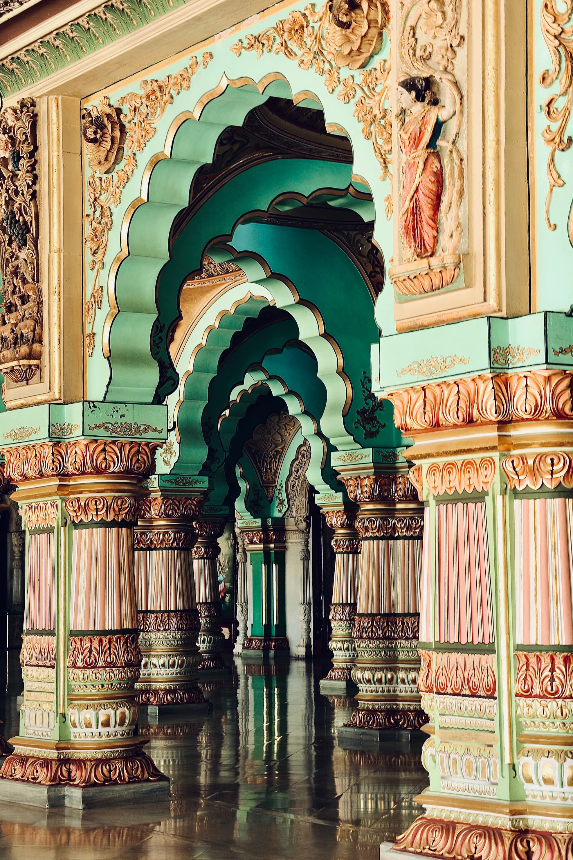 Intricate details of Mysore Palace Architecture