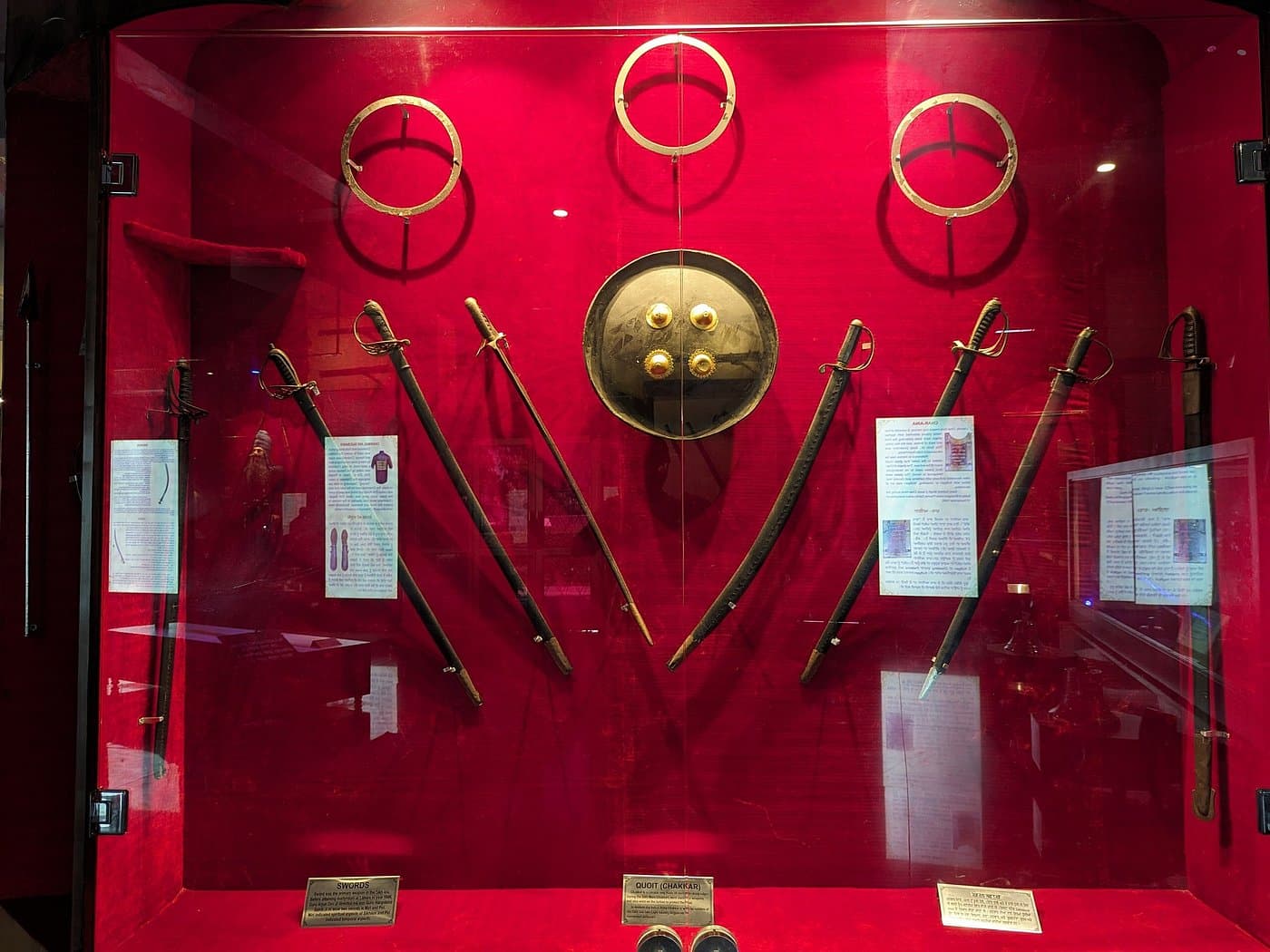 Weapons at display at the Punjab State War Heroes Memorial & Museum