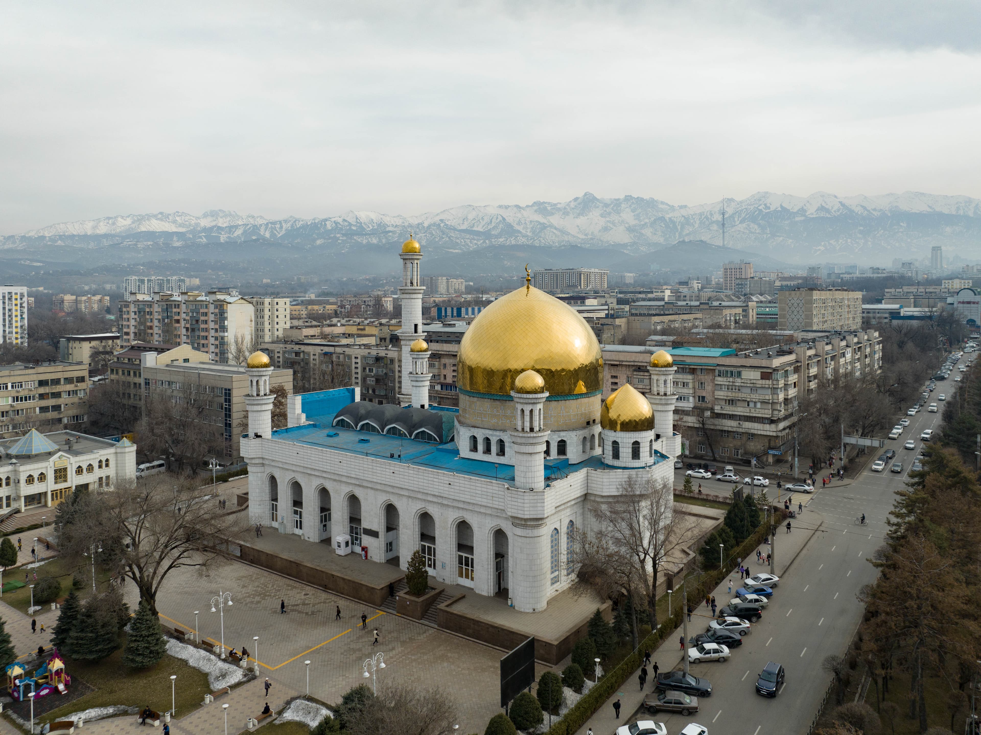 Almaty Central Mosque Aerial View