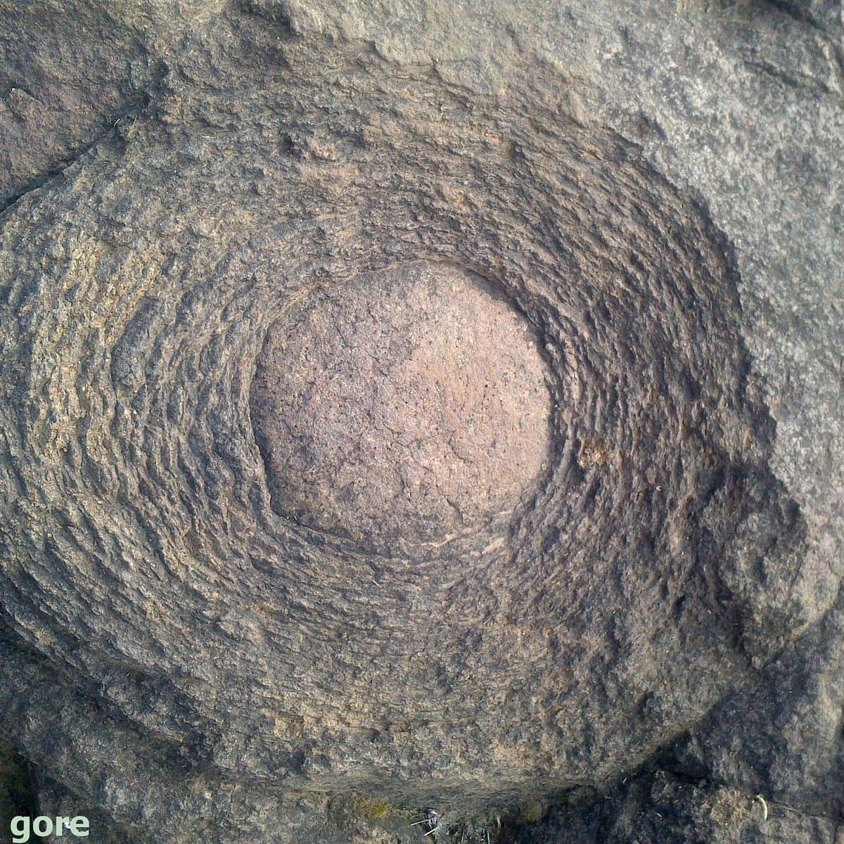 Famous stone pattern in Goga Baba Hill