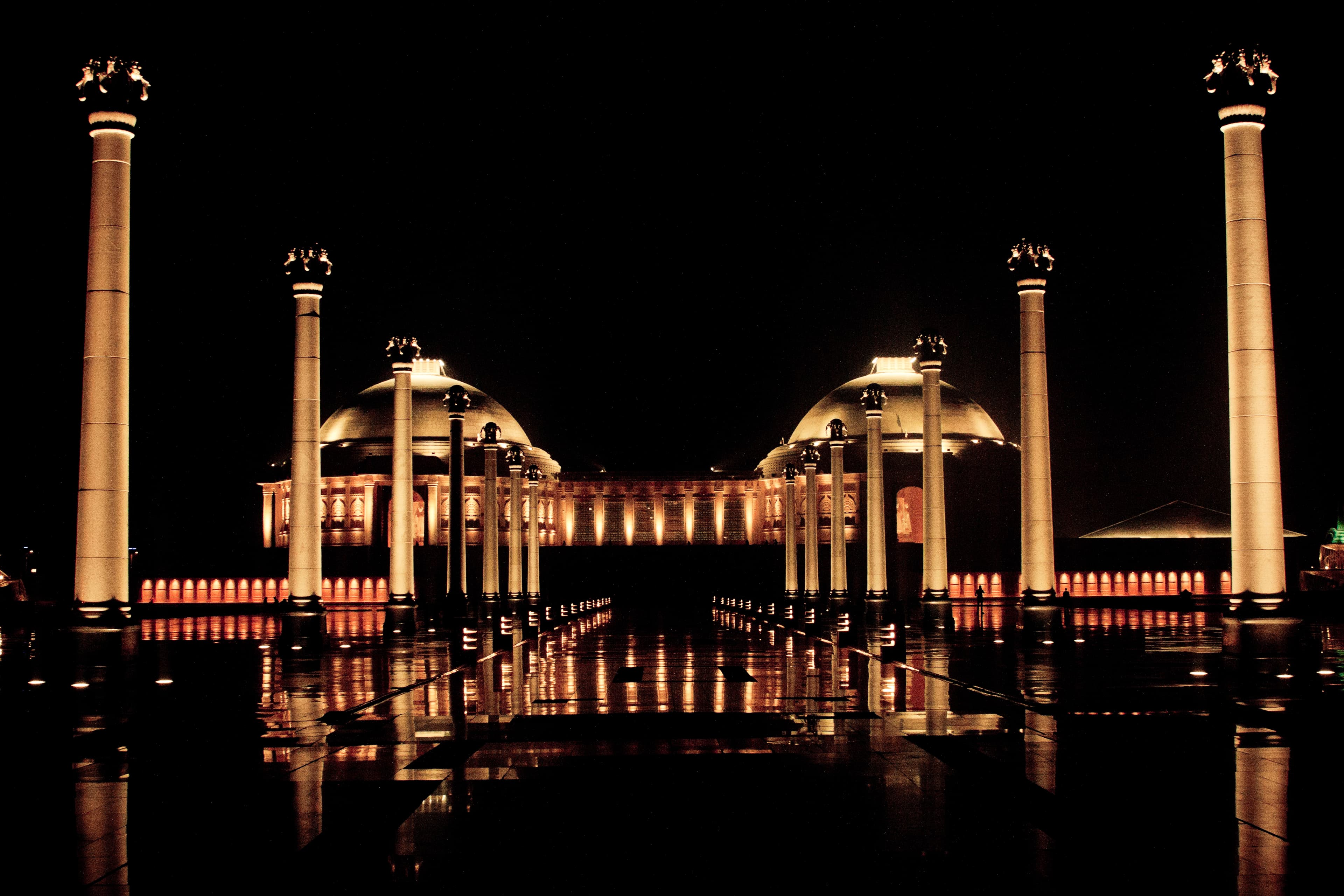 Dr. Babasaheb Ambedkar Memorial Park at night