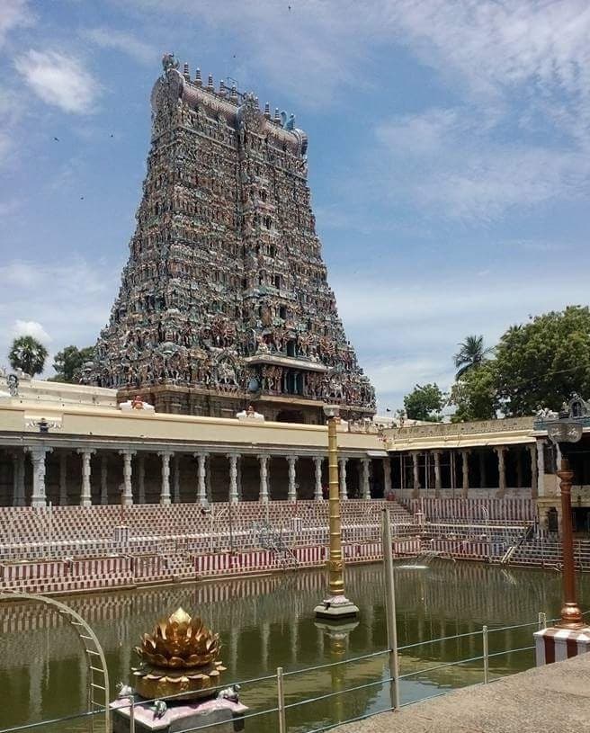 Pond in the temple courtyard