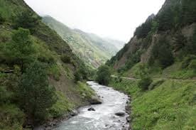 Monsoon season view of Jaldhaka River Valley