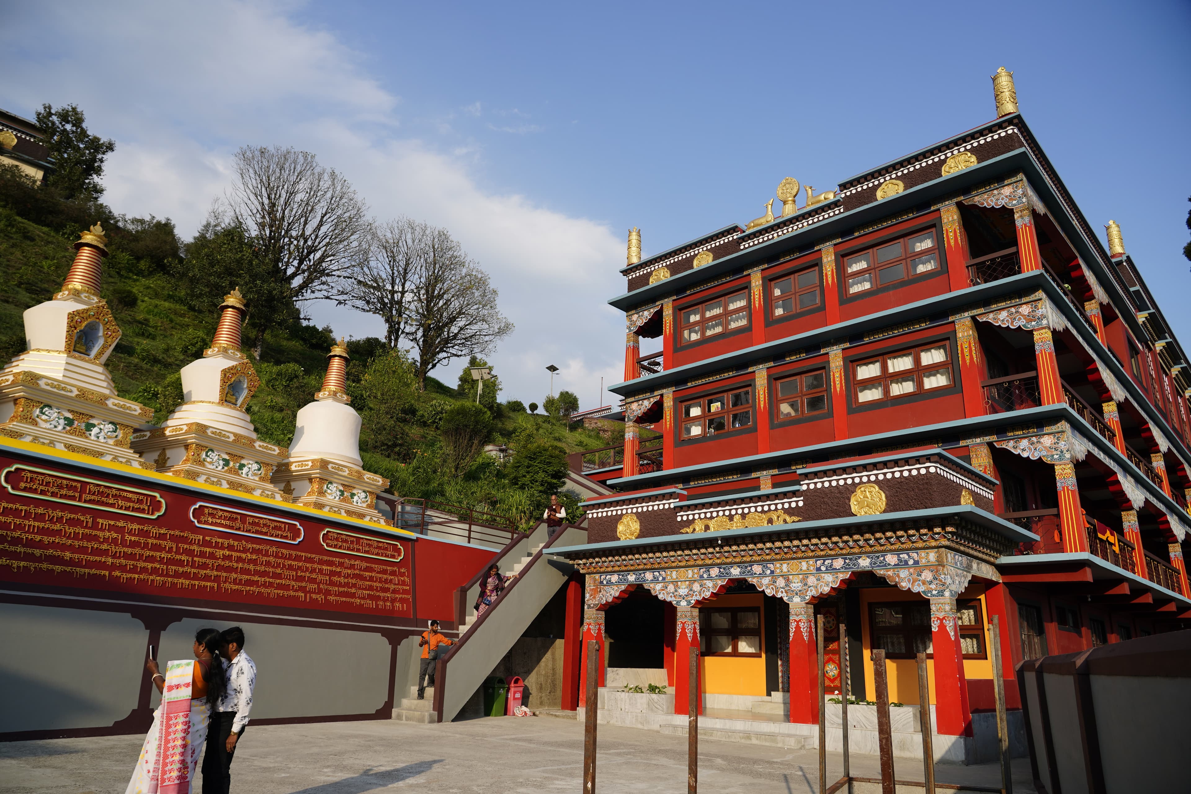 Angel view of Tharpa Choling Monastery