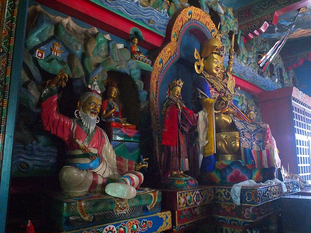 Buddha statue in Tharpa Choling Monastery