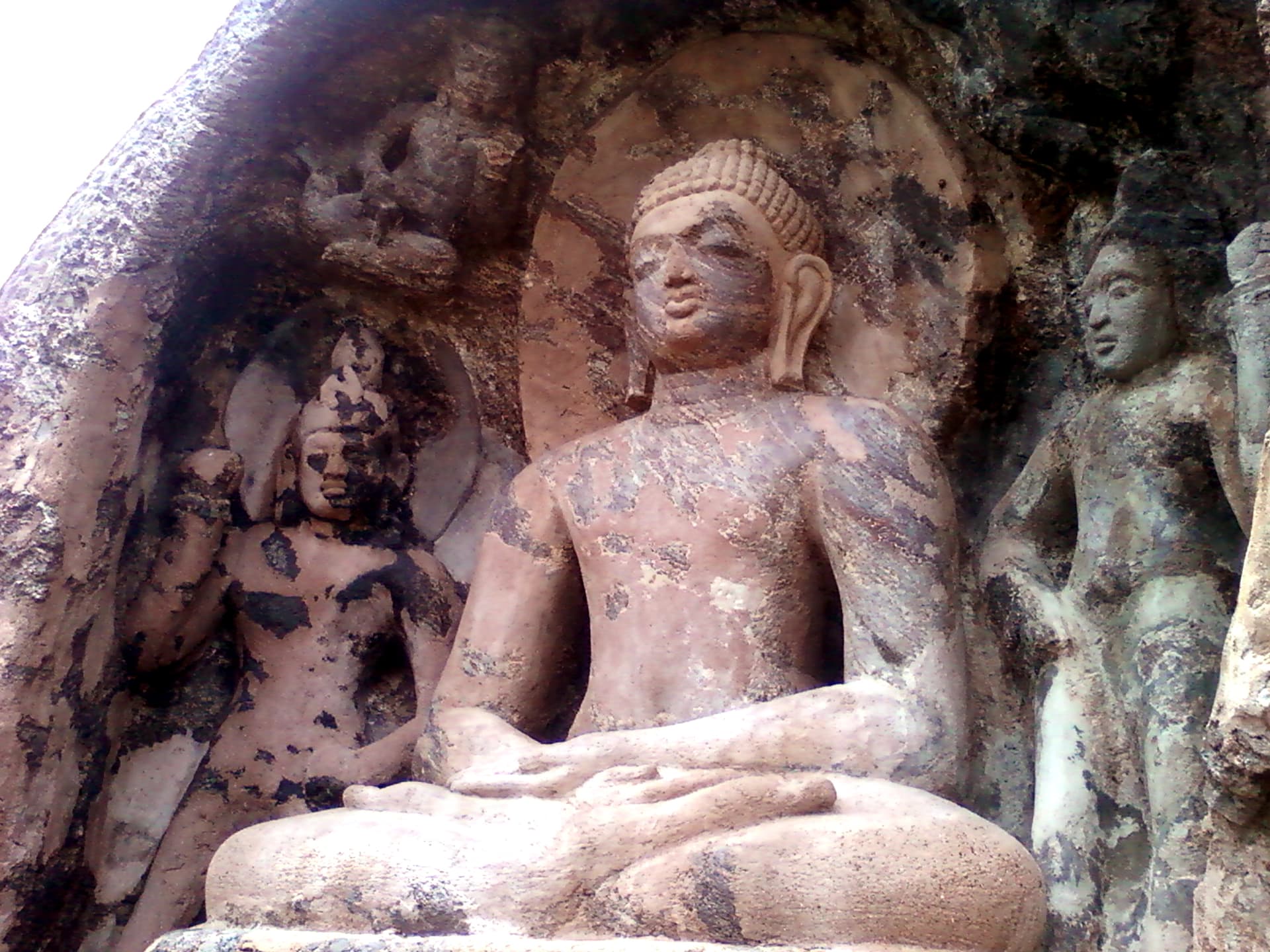 Closer look of Buddha statue in Bojjannakonda