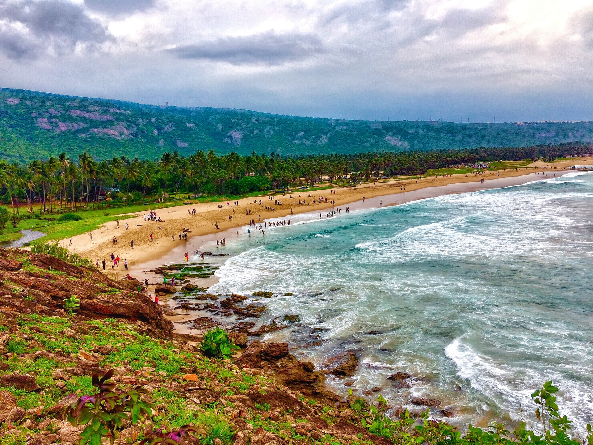 Drone view of Yarada Beach