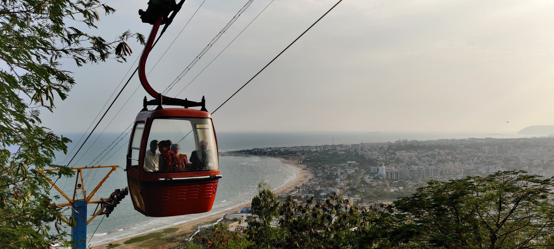Zip-lining in Kailasagiri