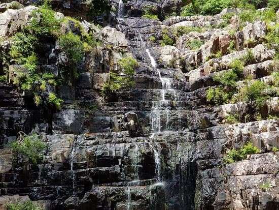 Cascading water at Talakona Waterfalls