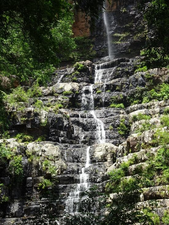 Panoramic view of Talakona Waterfalls