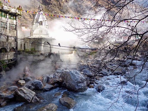 View of Manikaran Hot Springs