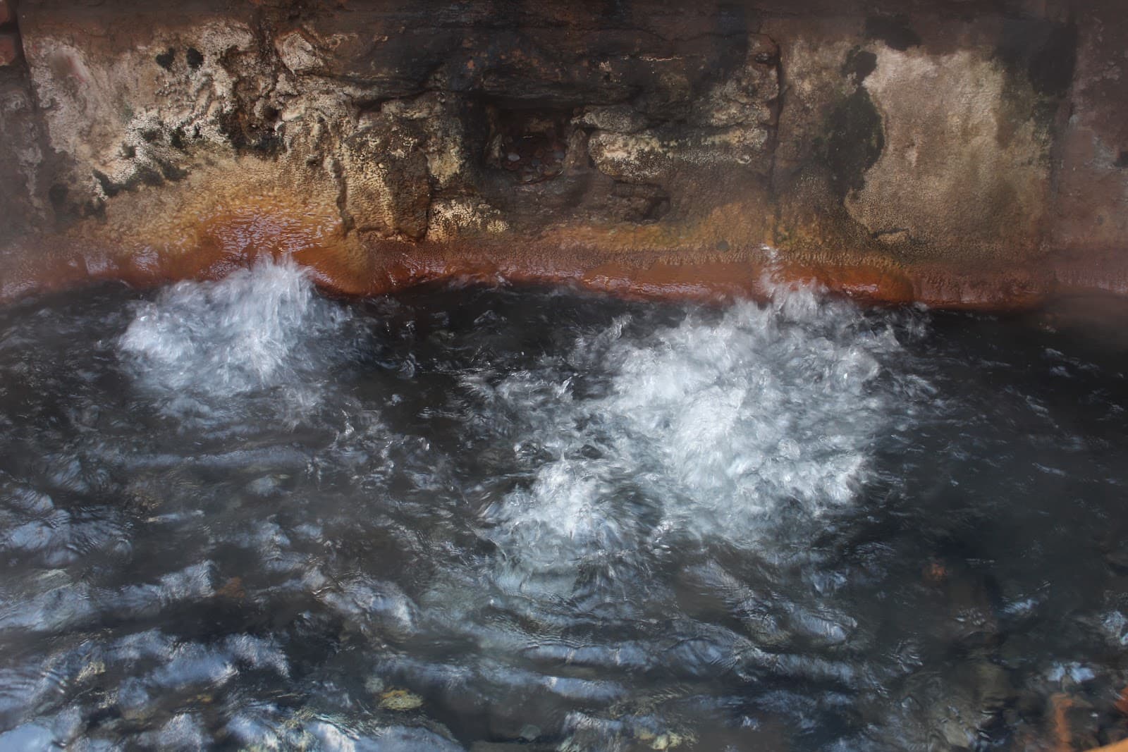 Boiling water in Manikaran Hot Springs