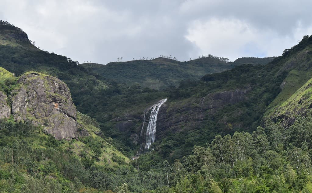Waterfall view in Munnar