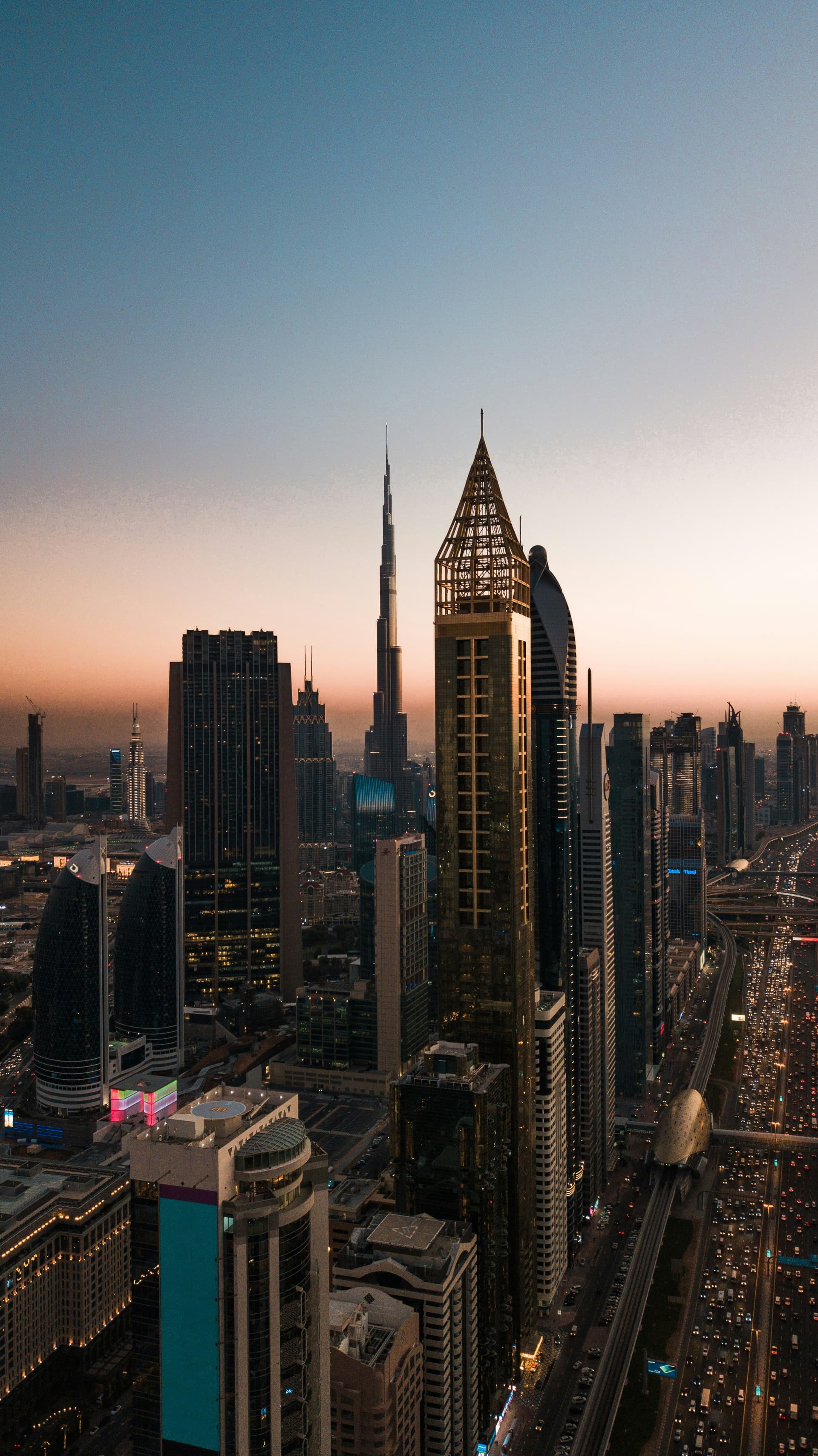 Dubai city, Sunset