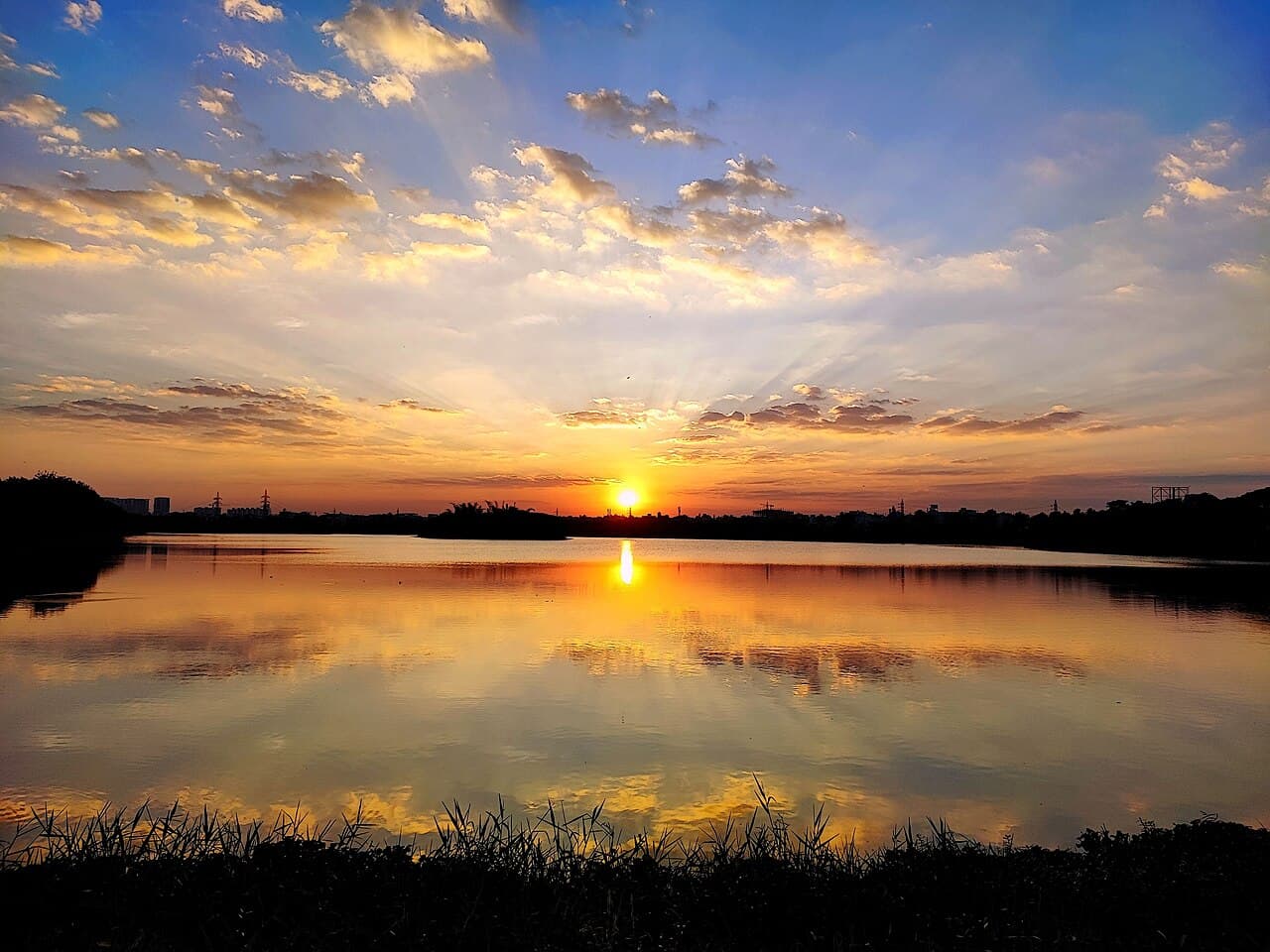 Sunset at Agara Lake Bangalore