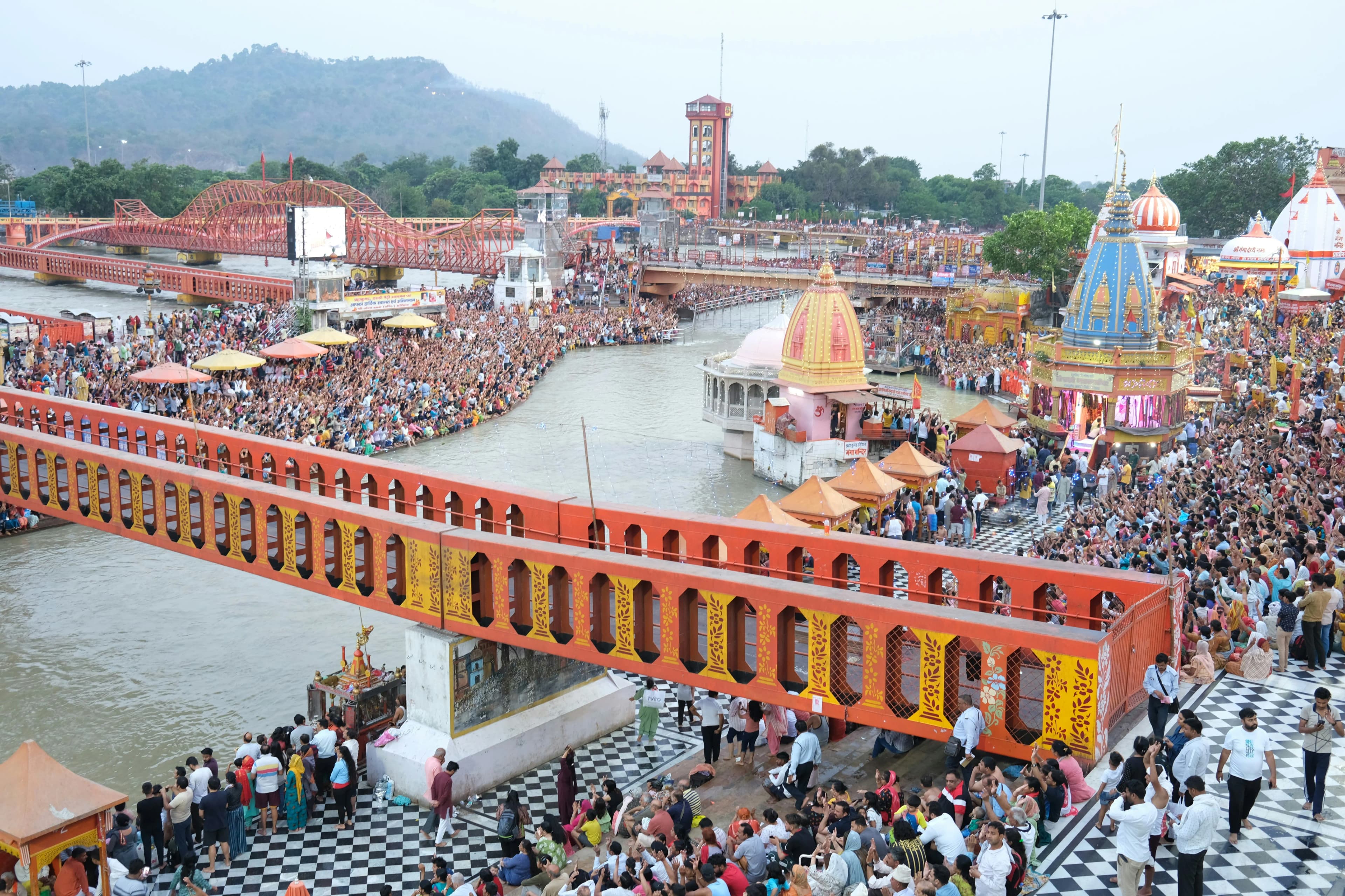 View of Ganga aarti in Haridwar