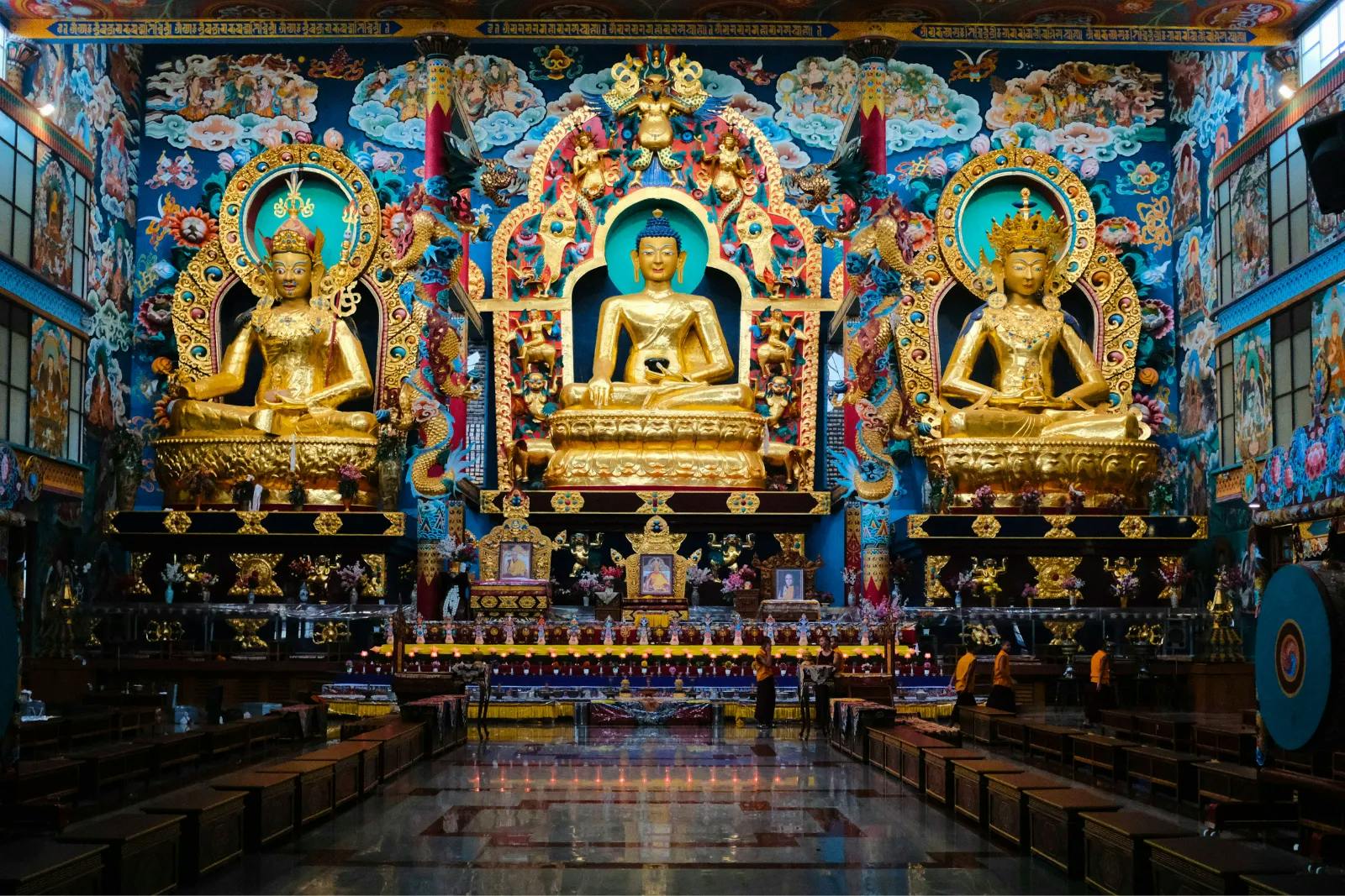 Coorg Trekking Adventure: Scenic Beauty of Gilded Buddhist Gods"